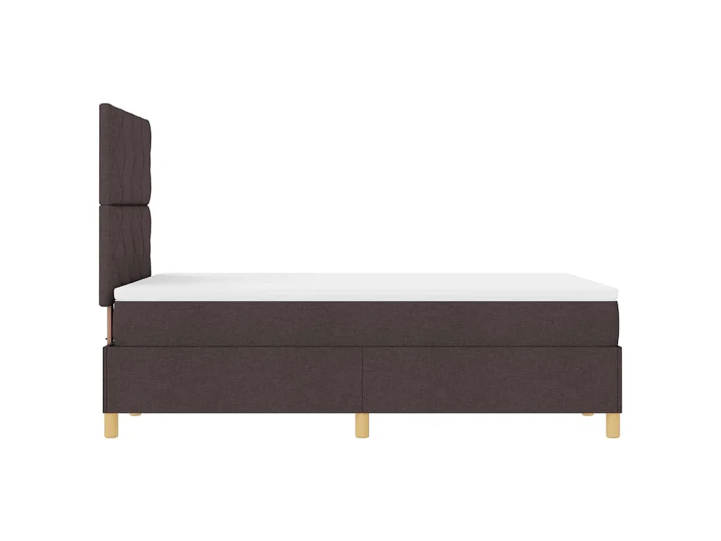 Boxspringbed met hoofdeinde Donkerbruin 120 x 190 cm Stof