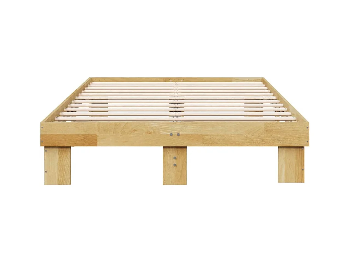 Cadre de lit sans matelas 120x190 cm bois massif de chêne