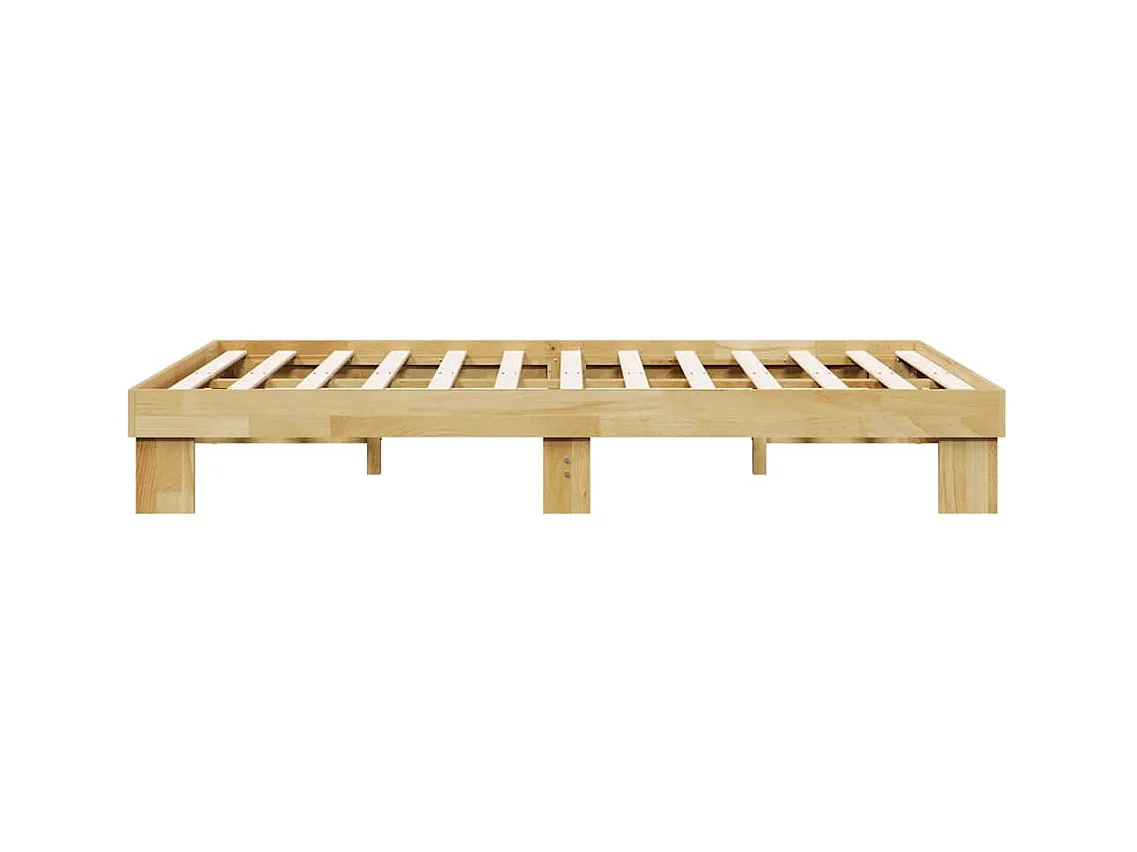 Cadre de lit sans matelas 120x190 cm bois massif de chêne