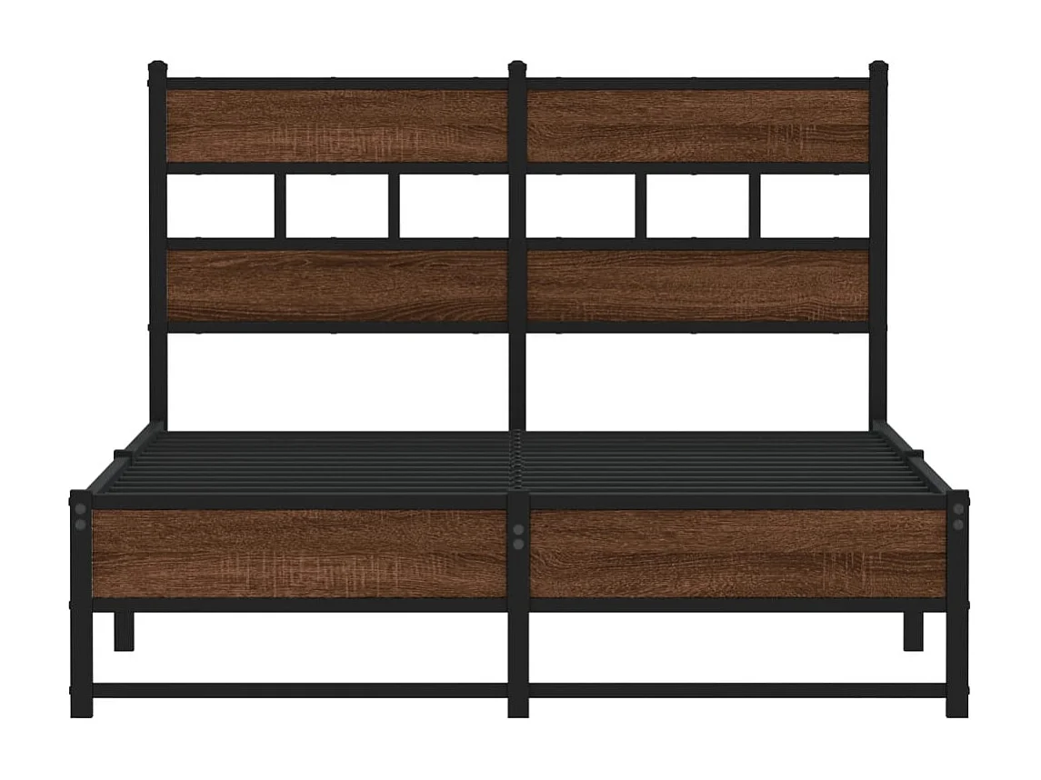 Bedframe zonder matras metaal bruin eikenkleurig 120x200 cm