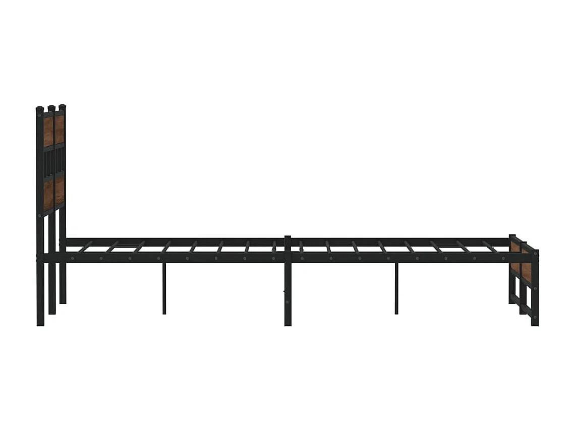 Bedframe zonder matras metaal bruin eikenkleurig 120x200 cm