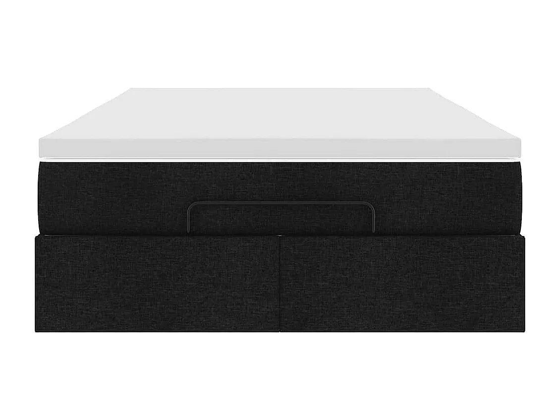 Ottoman bed met matras 120x190 cm stof zwart