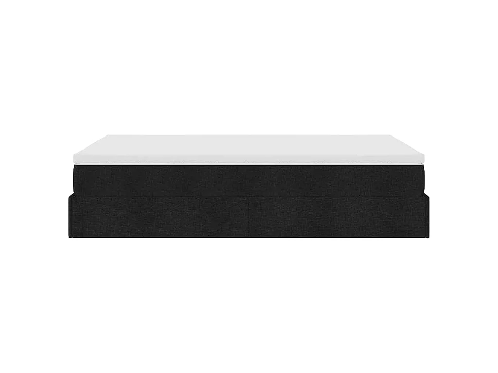 Ottoman-Bett mit Matratze Schwarz 120x190 cm Stoff