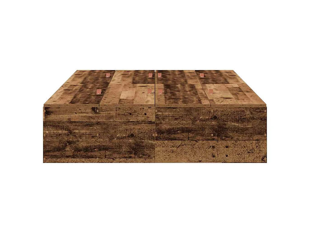 Opbergbedframe met opslag Oud Hout 120 x 190 cm Bewerkt hout