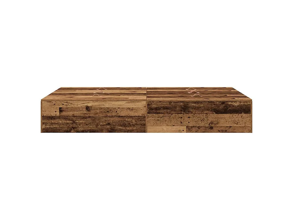 Opbergbedframe met opslag Oud Hout 120 x 190 cm Bewerkt hout