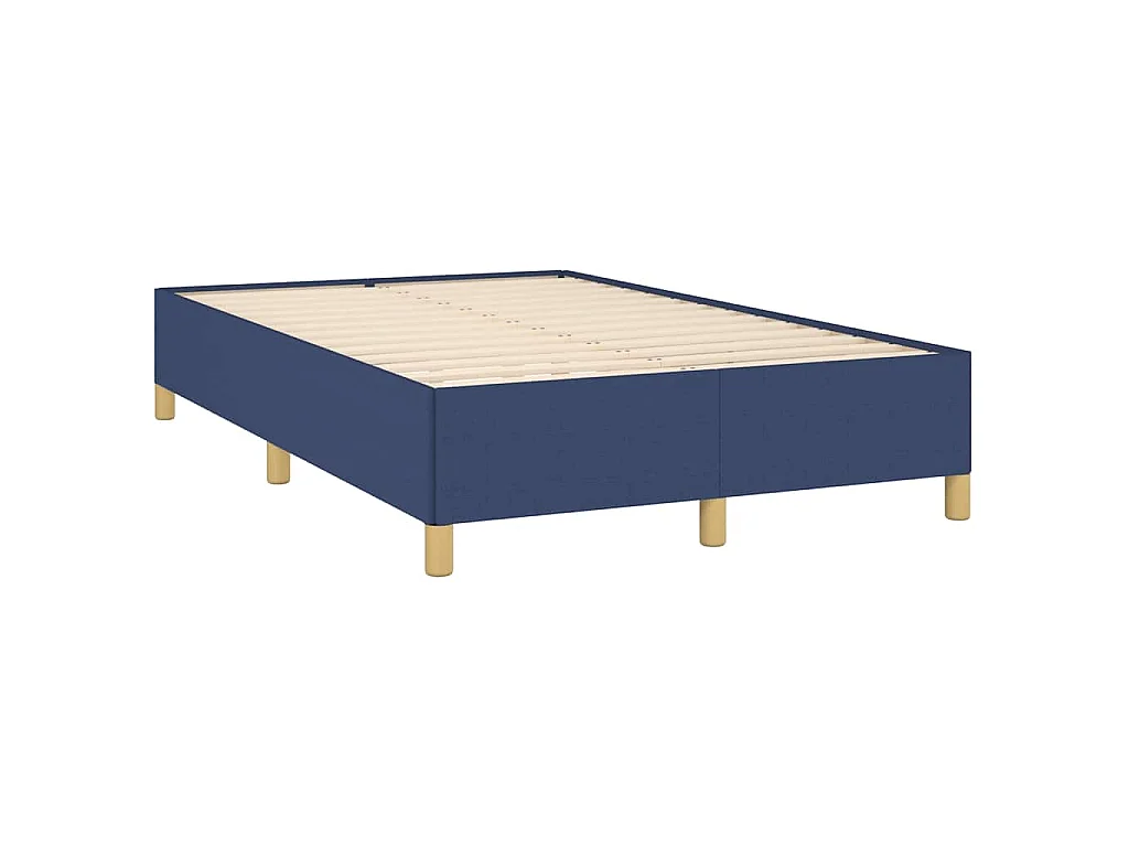 Boxspring met matras stof blauw 120x190 cm