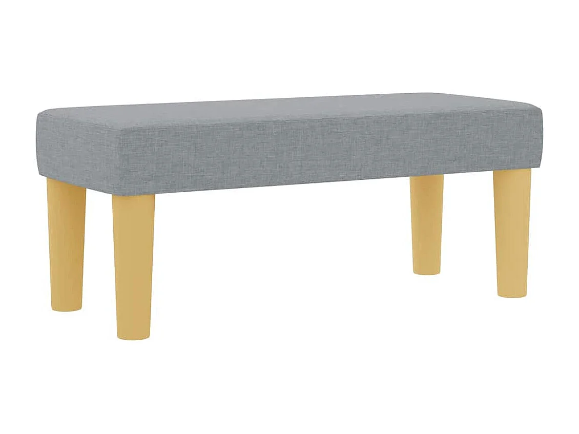 Letto a molle con testiera Grigio chiaro 200 x 100 cm Tessuto