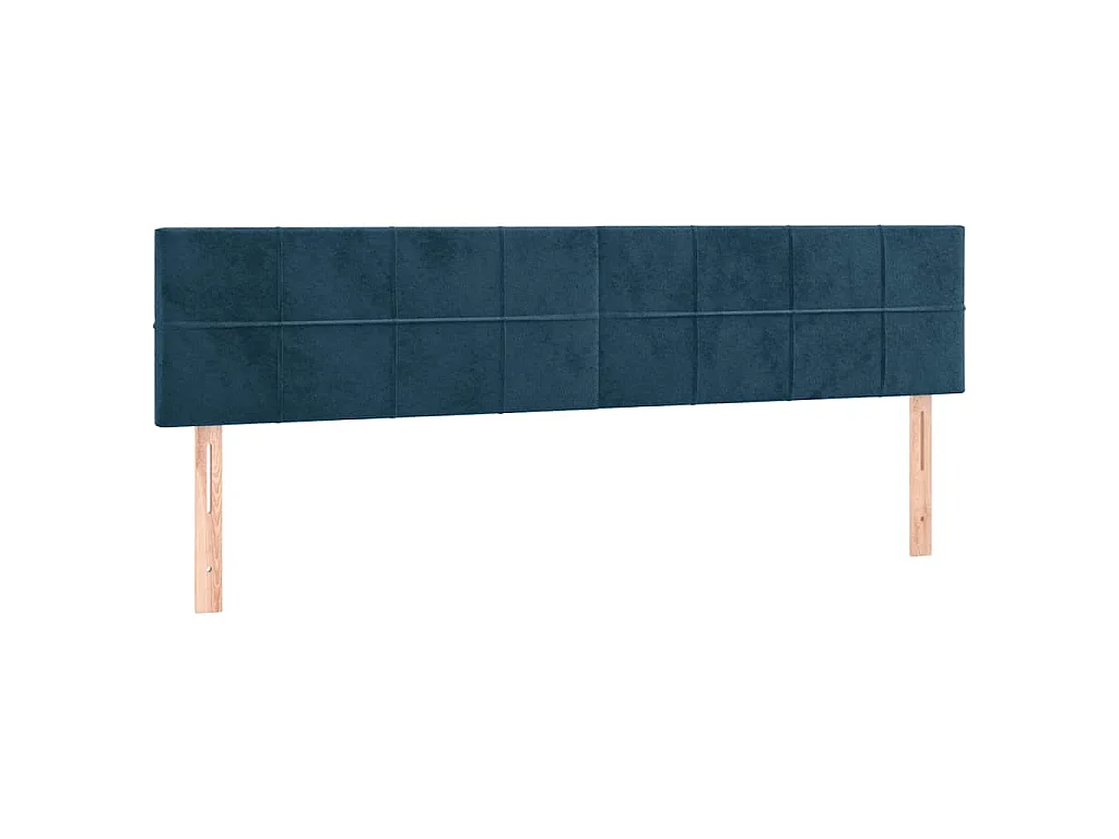 Boxspringbett mit Matratze Dunkelblau 120x190 cm Samt