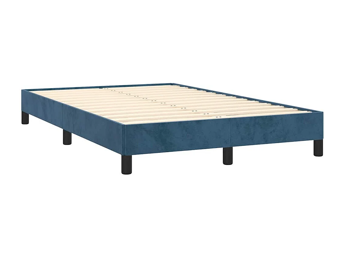 Sommier à lattes de lit avec matelas LED bleu foncé 120x190 cm