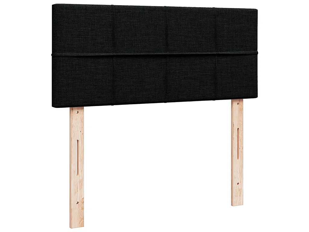 Cama boxspring com colchão 120x190 cm tecido preto