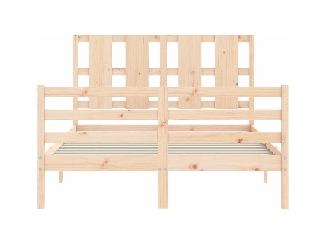 Cadre de lit sans matelas 120x200 cm bois massif