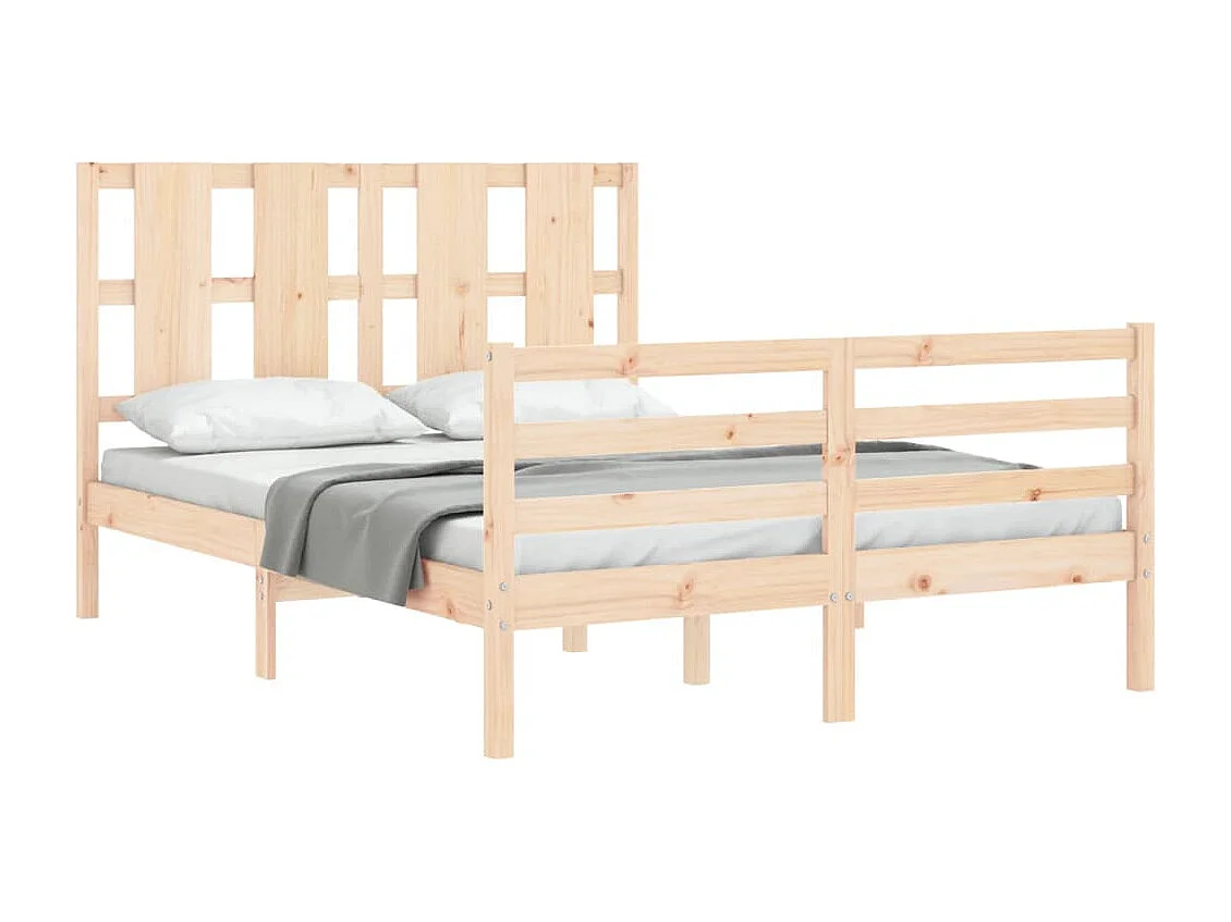 Massivholzbett mit Kopfteil 120x200 cm