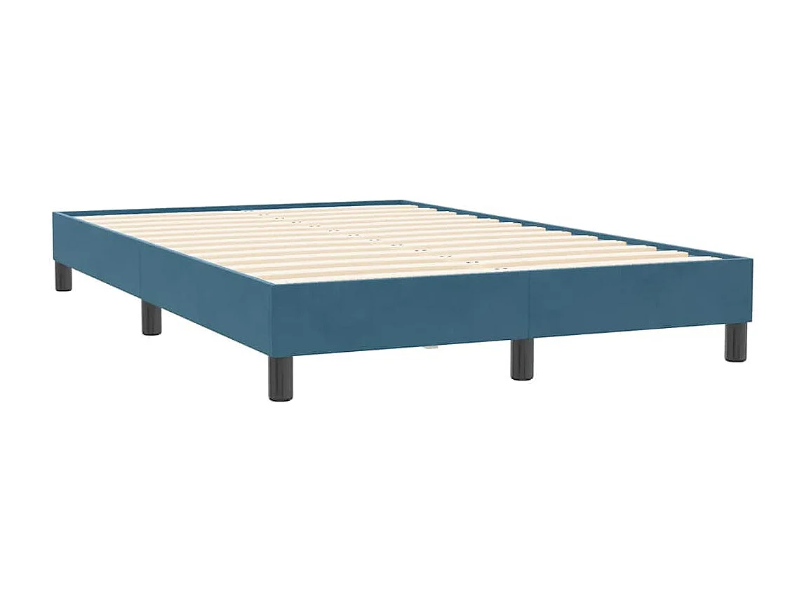 Boxspringbett mit Matratze & LED Dunkelblau 120x210 cm Samt