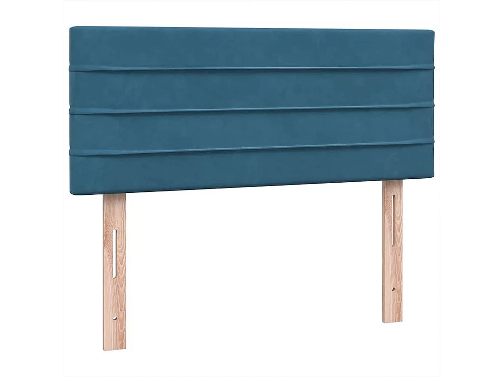 Boxspringbett mit Matratze & LED Dunkelblau 120x210 cm Samt