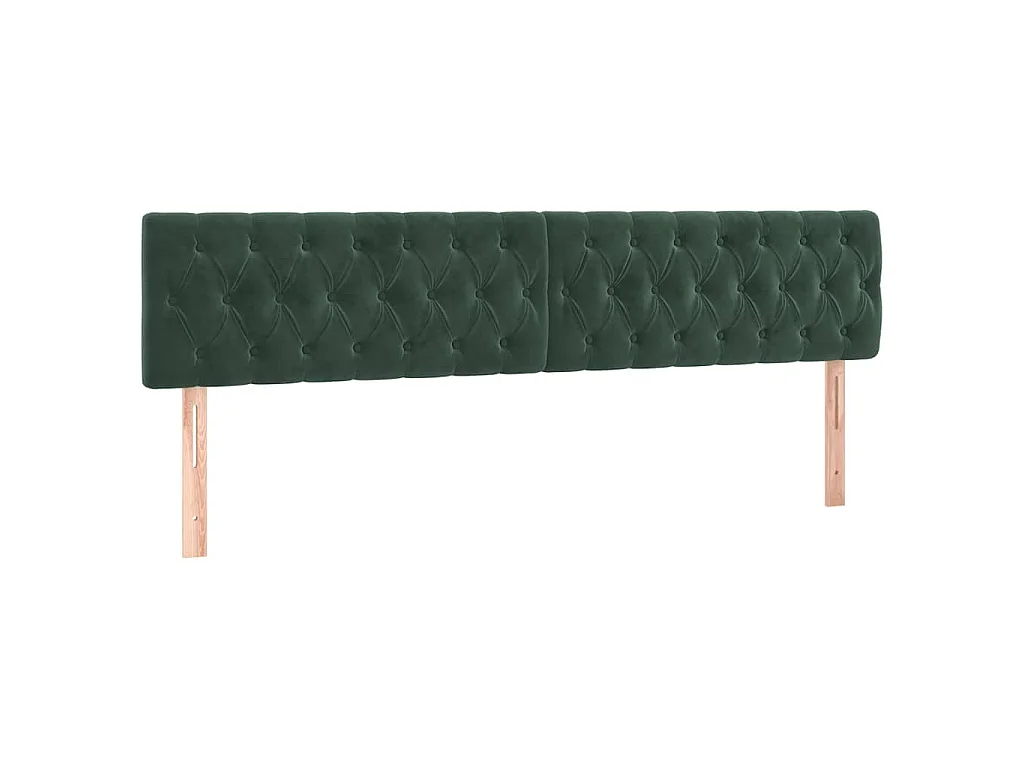Cadre de lit sans matelas vert foncé 120x190 cm velours