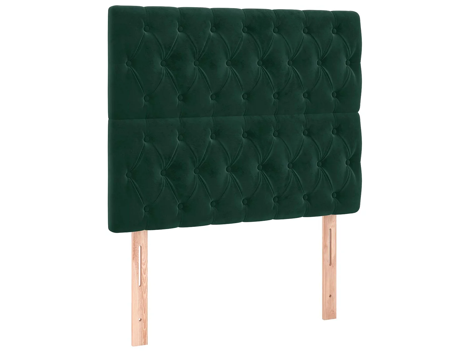 Cadre de lit sans matelas vert foncé 120x190 cm velours