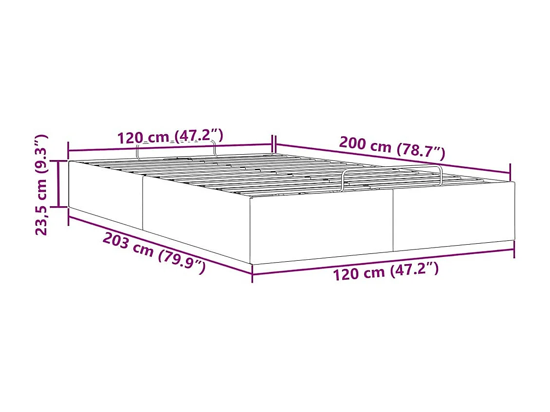 Bedframe zonder matras 120x200 cm fluweel zwart