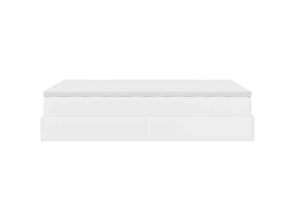 Ottoman bed met matras 120x200cm kunstleer wit