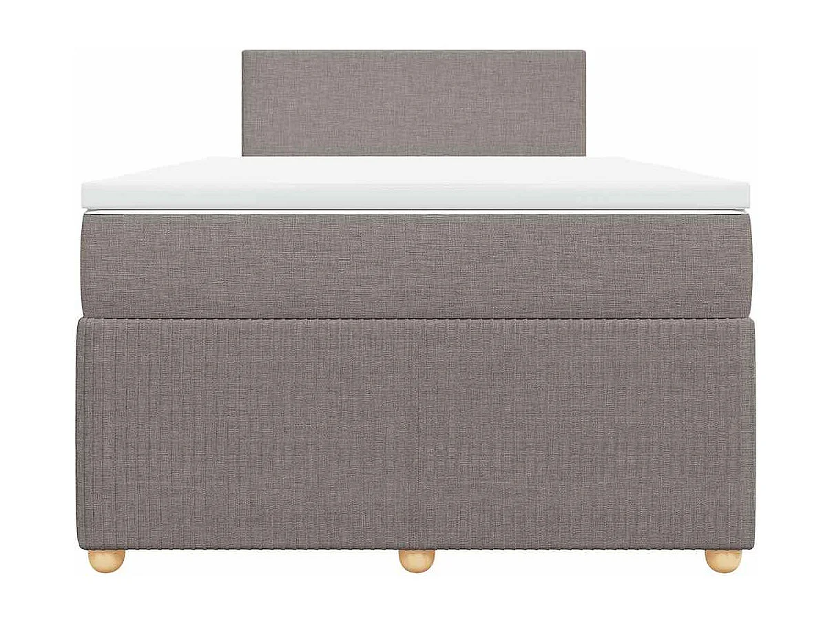 Sommier à lattes de lit avec matelas Taupe 120x200 cm Tissu