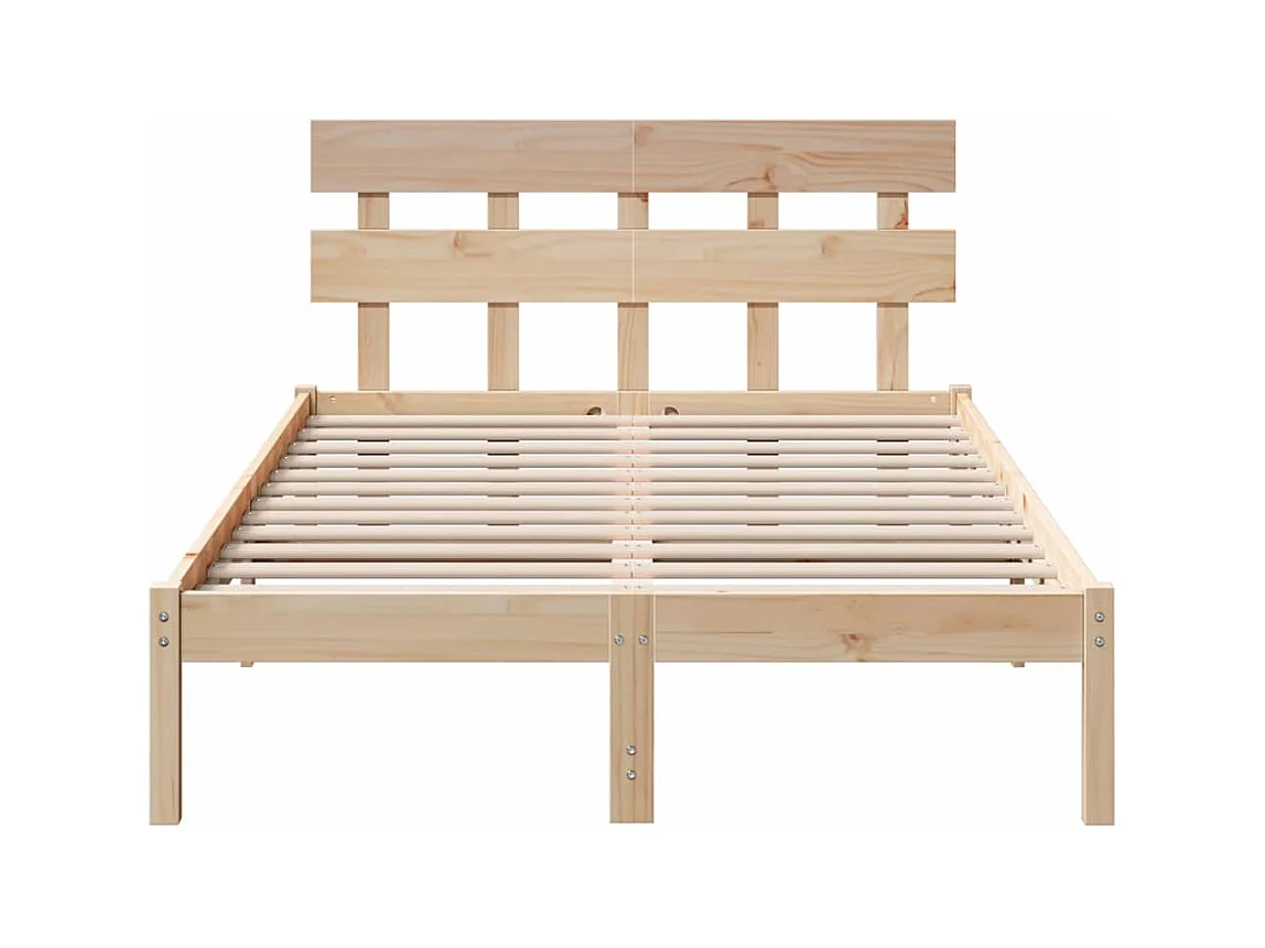 Cadre de lit Marron 120 x 200 cm Bois de pin massif