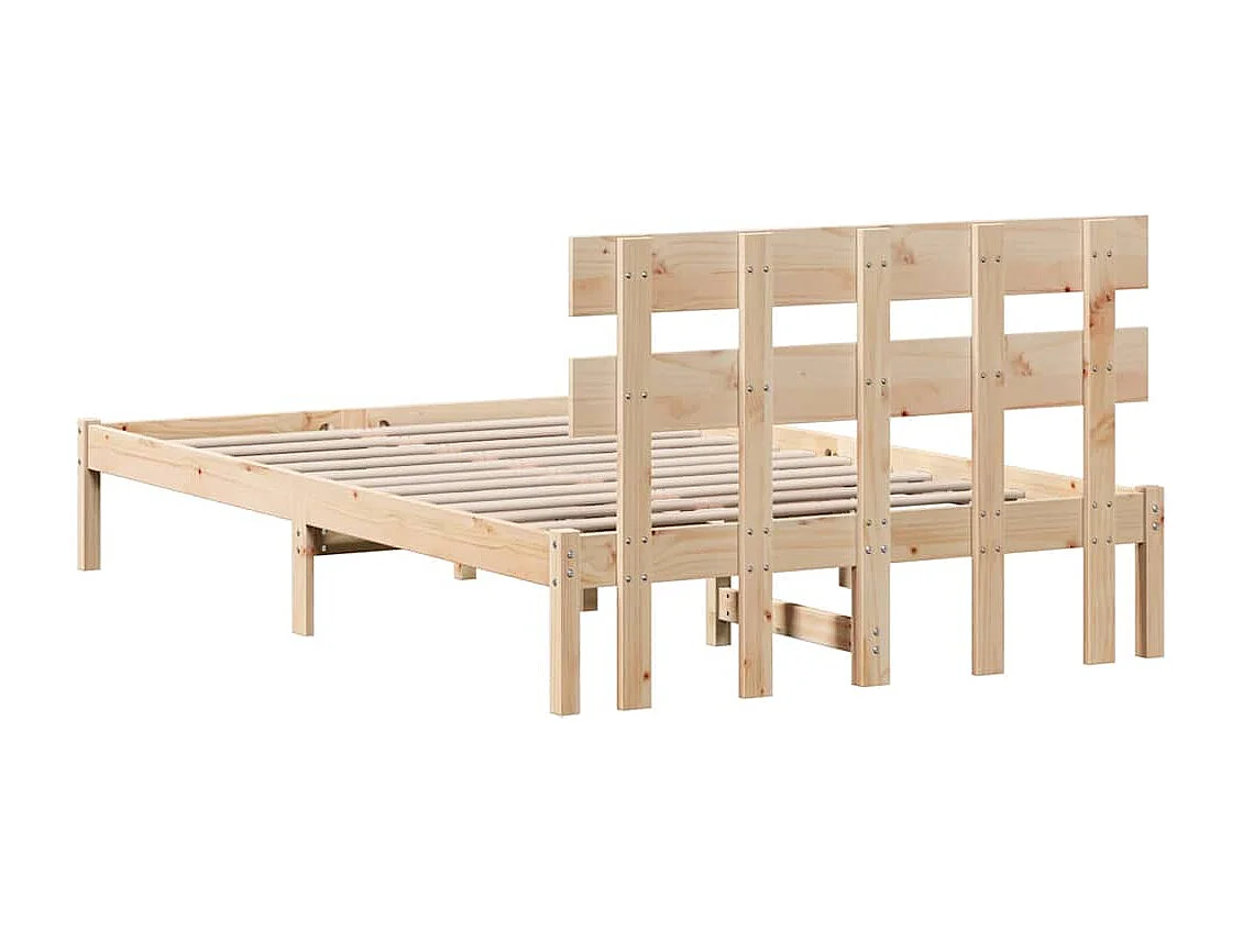 Cadre de lit Marron 120 x 200 cm Bois de pin massif