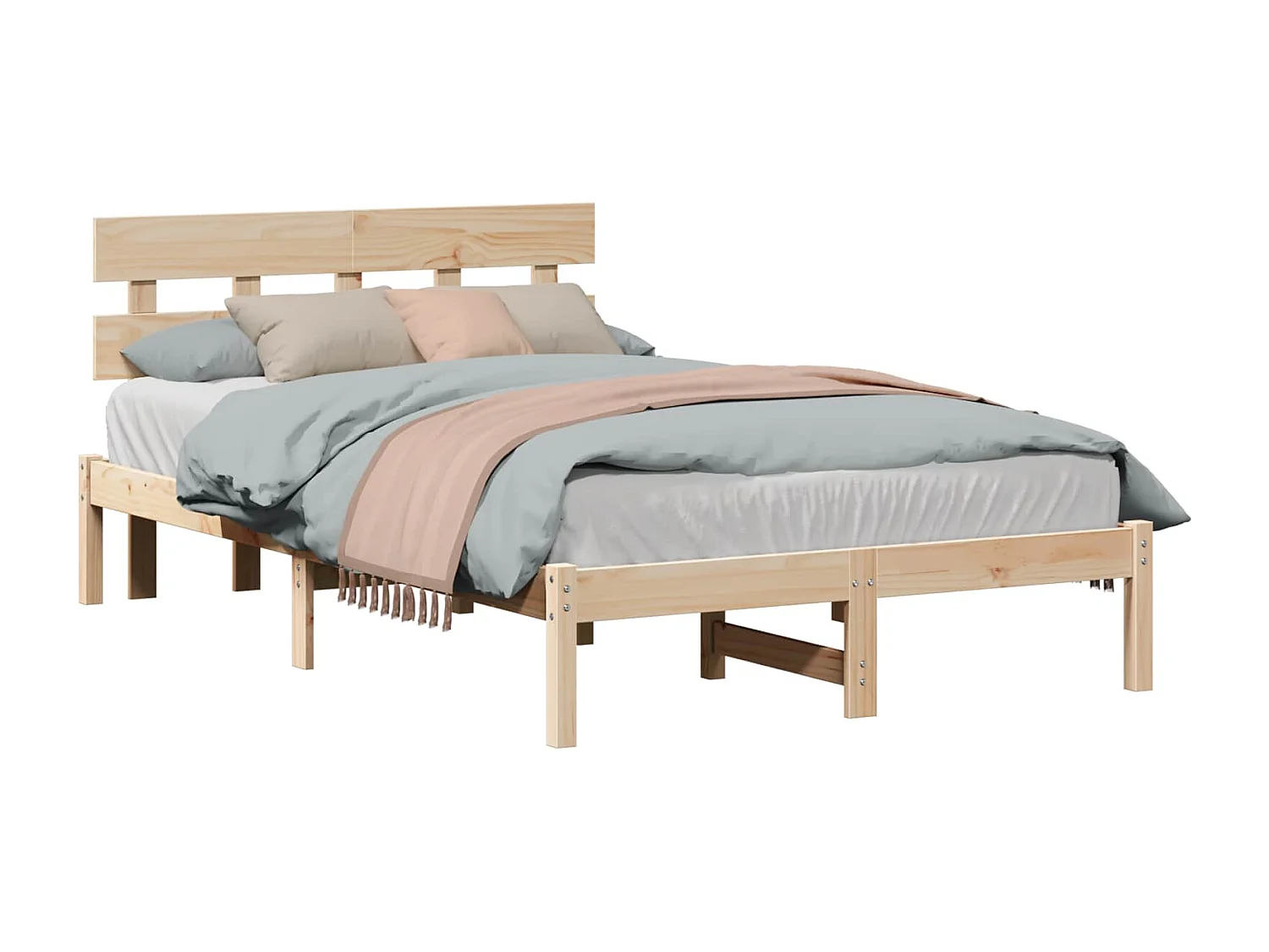 Cadre de lit Marron 120 x 200 cm Bois de pin massif