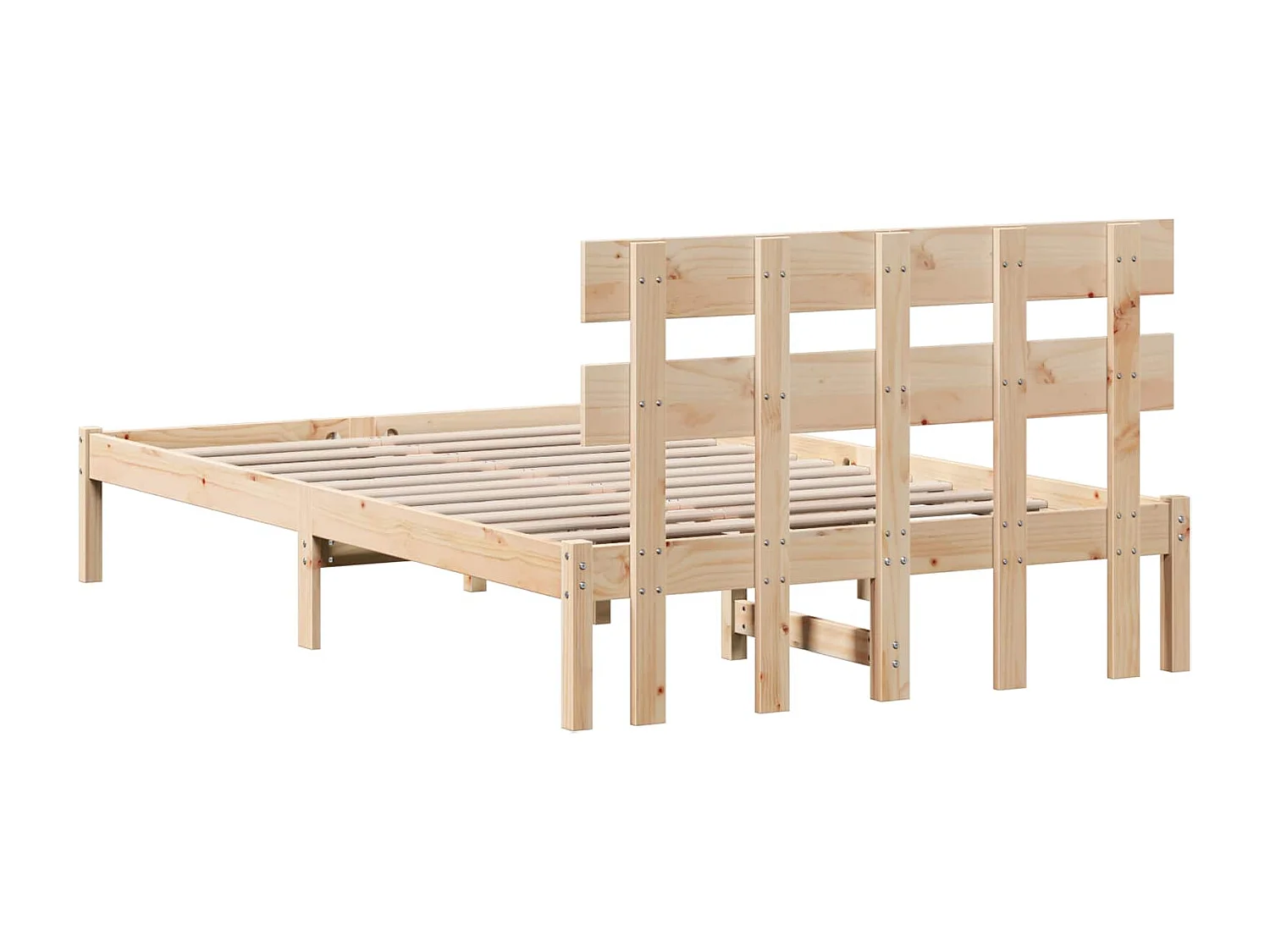 Cadre de lit Marron 120 x 200 cm Bois de pin massif