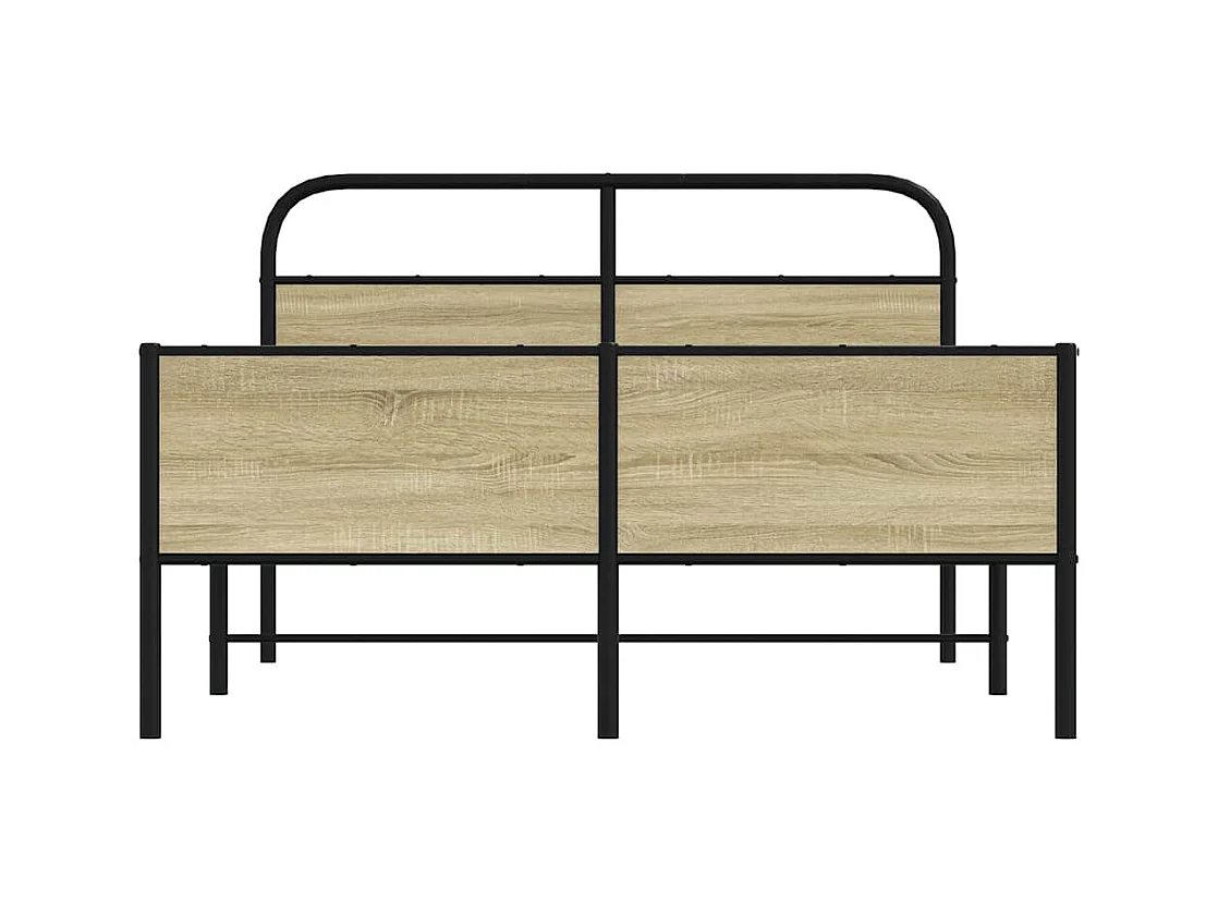 Bettgestell ohne Matratze 120x200 cm Sonoma-Eiche Holzwerkstoff