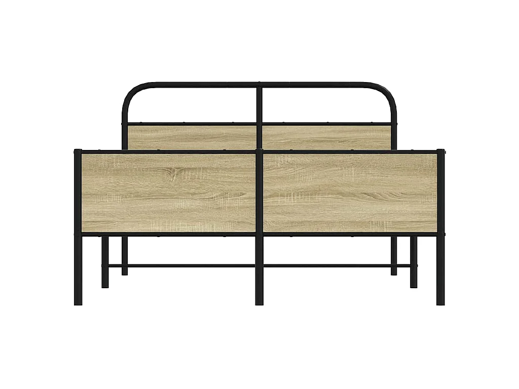 Estructura de cama sin colchón 120x200 cm madera roble Sonoma