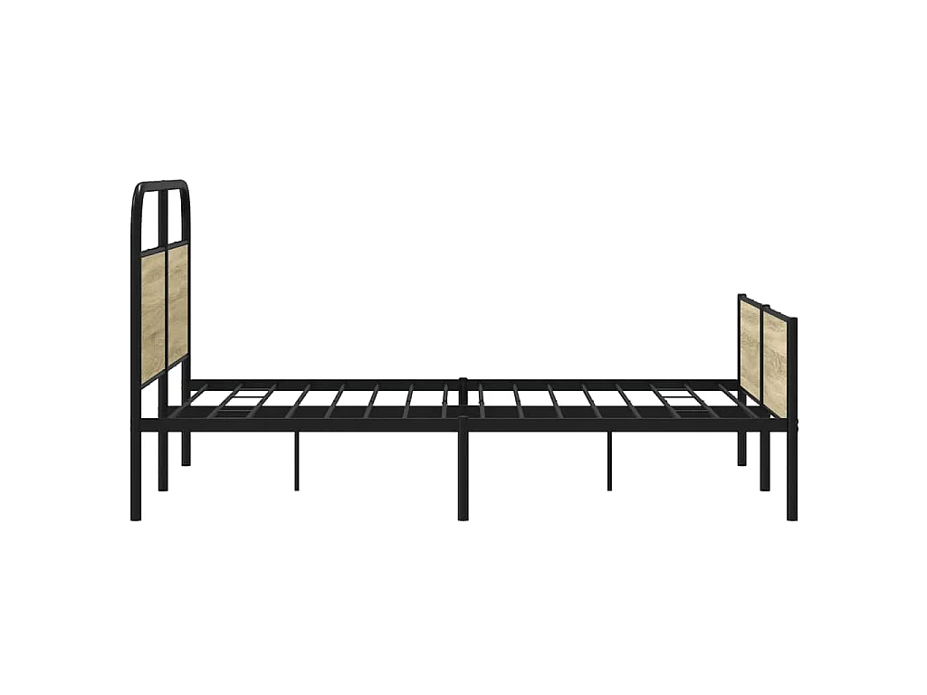 Estructura de cama sin colchón 120x200 cm madera roble Sonoma