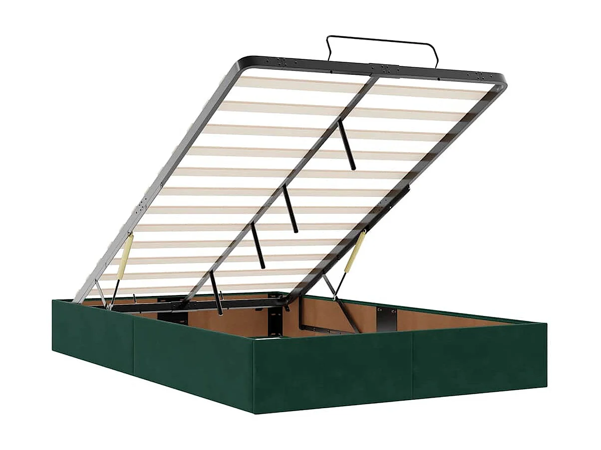 Struttura Letto Pouf con Materassi 120x190 cm Velluto