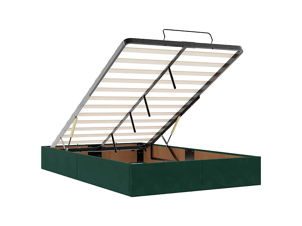 Ottoman bed met matrassen 120x190cm fluweel donkergroen