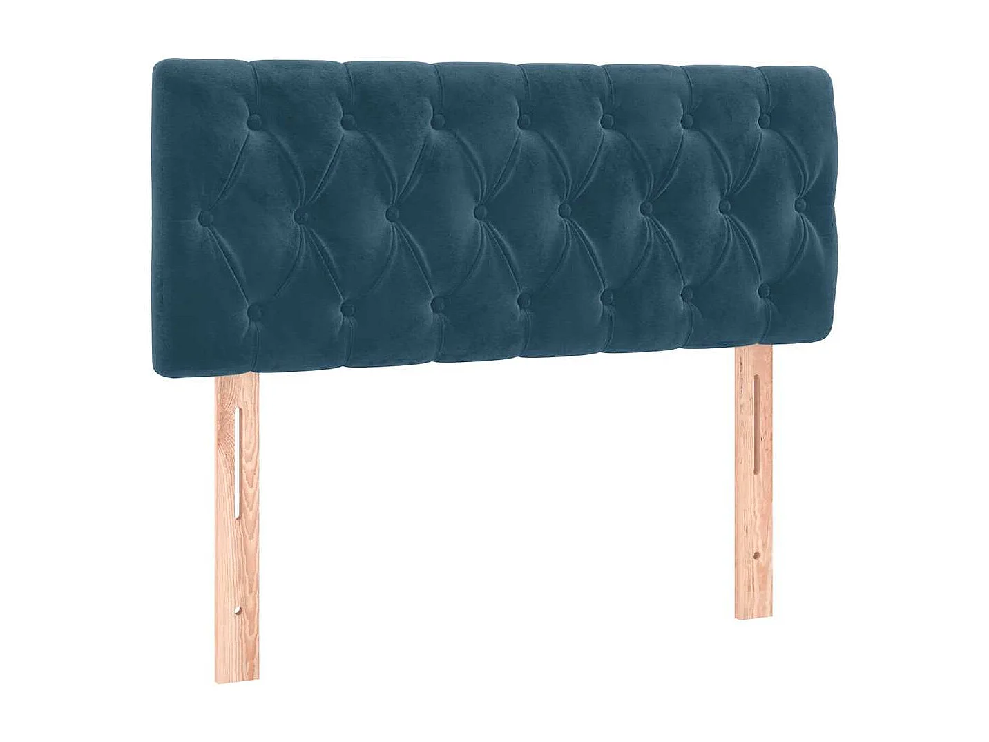 Cama box spring colchón y LED terciopelo azul oscuro 120x190 cm