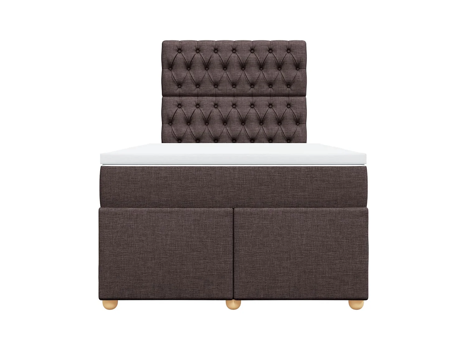 Boxspringbett mit Matratze Dunkelbraun 120x200 cm Stoff