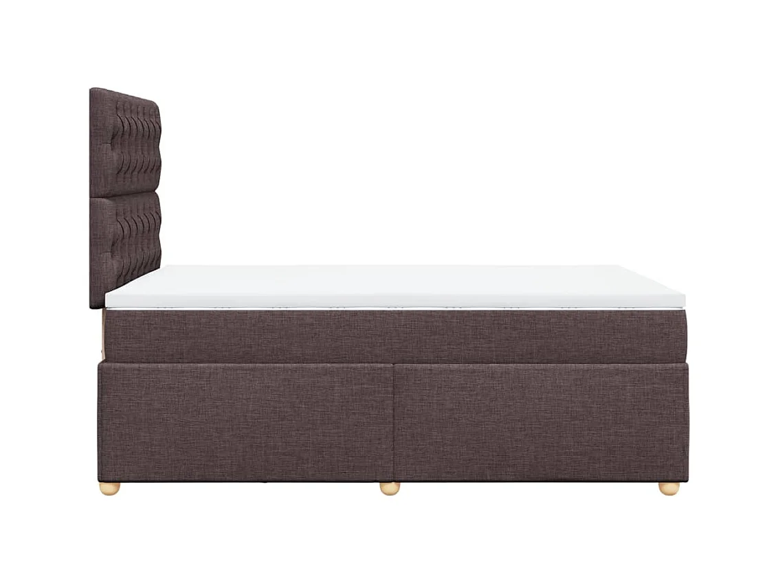 Boxspringbett mit Matratze Dunkelbraun 120x200 cm Stoff