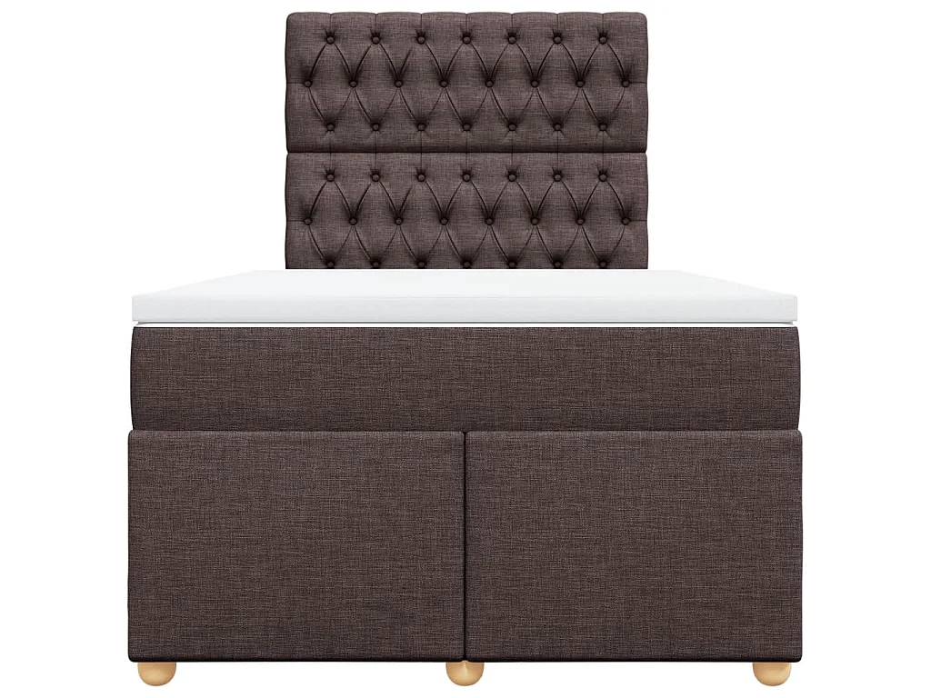 Boxspringbett mit Matratze Dunkelbraun 120x200 cm Stoff