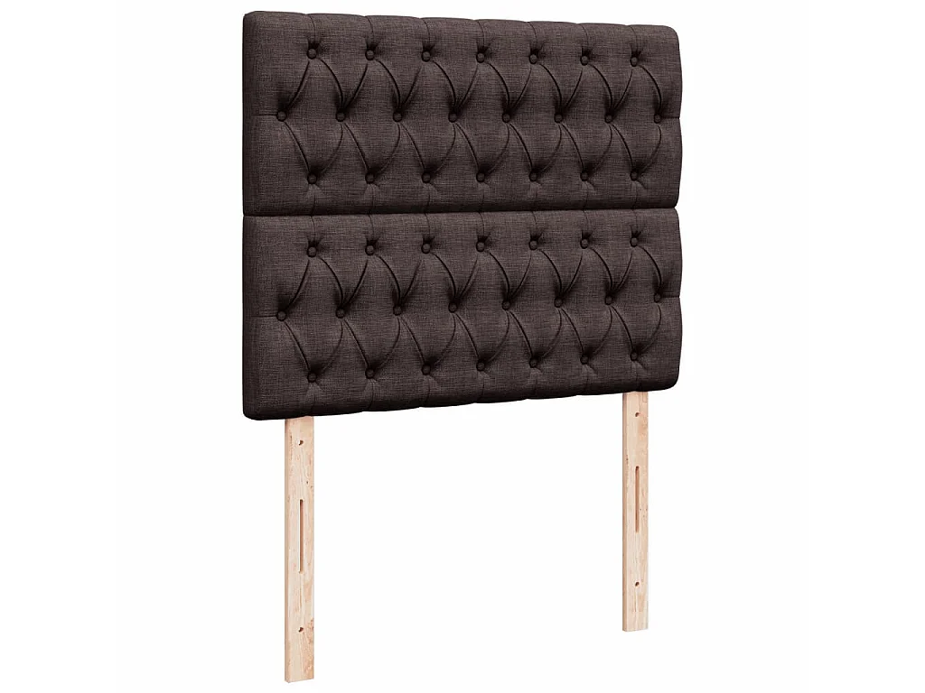 Boxspringbett mit Matratze Dunkelbraun 120x200 cm Stoff