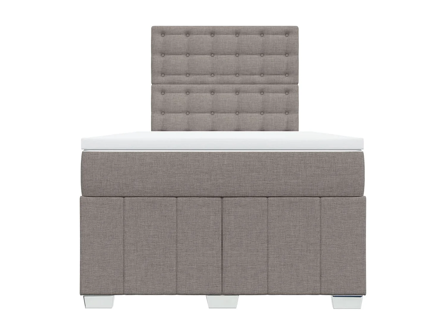 Sommier à lattes de lit avec matelas taupe 120x190 cm tissu