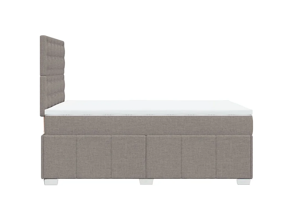 Boxspring met matras stof taupe 120x190 cm