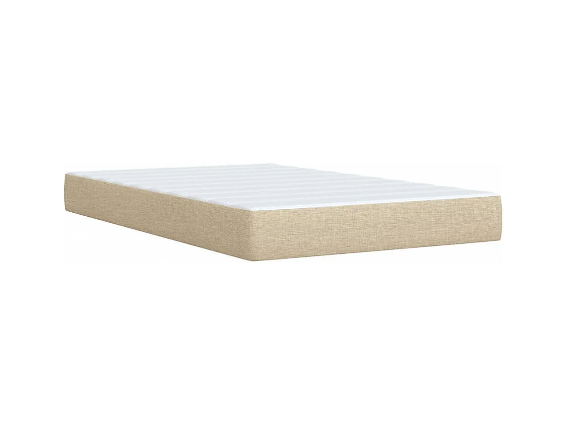 Boxspringbett mit Matratze Creme 120x190 cm Stoff