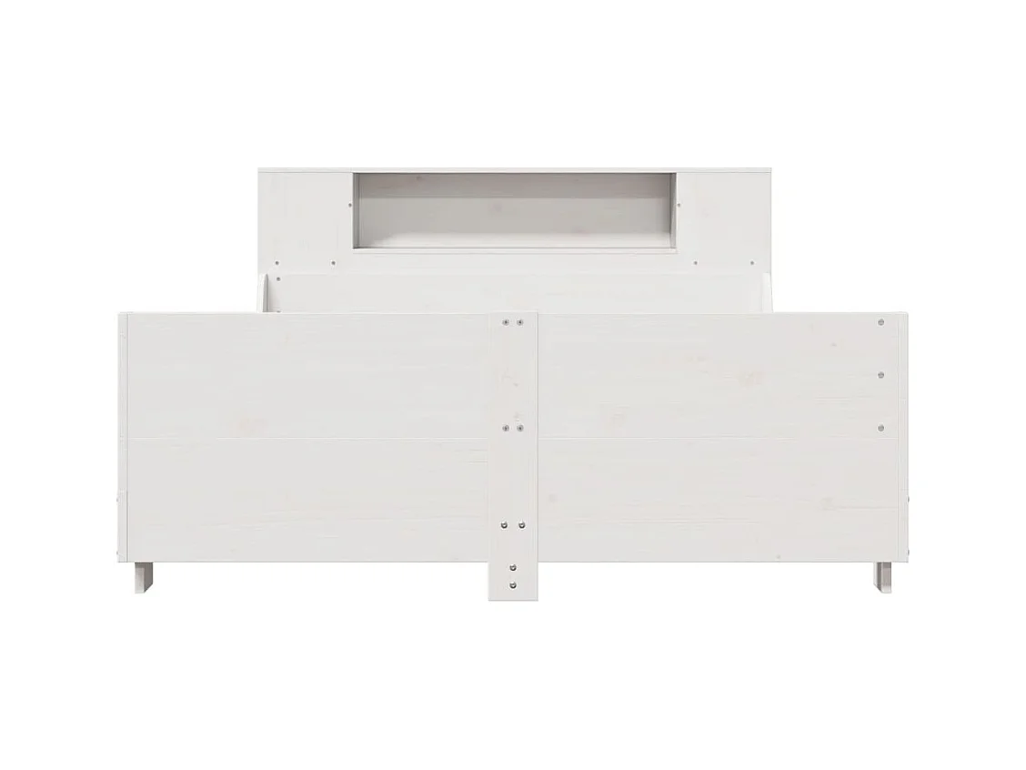 Cadre de lit sans matelas blanc 120x190 cm bois de pin massif