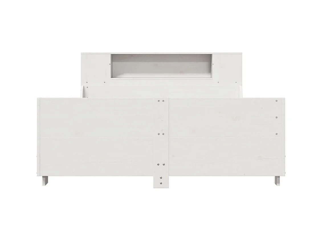 Cadre de lit sans matelas blanc 120x190 cm bois de pin massif