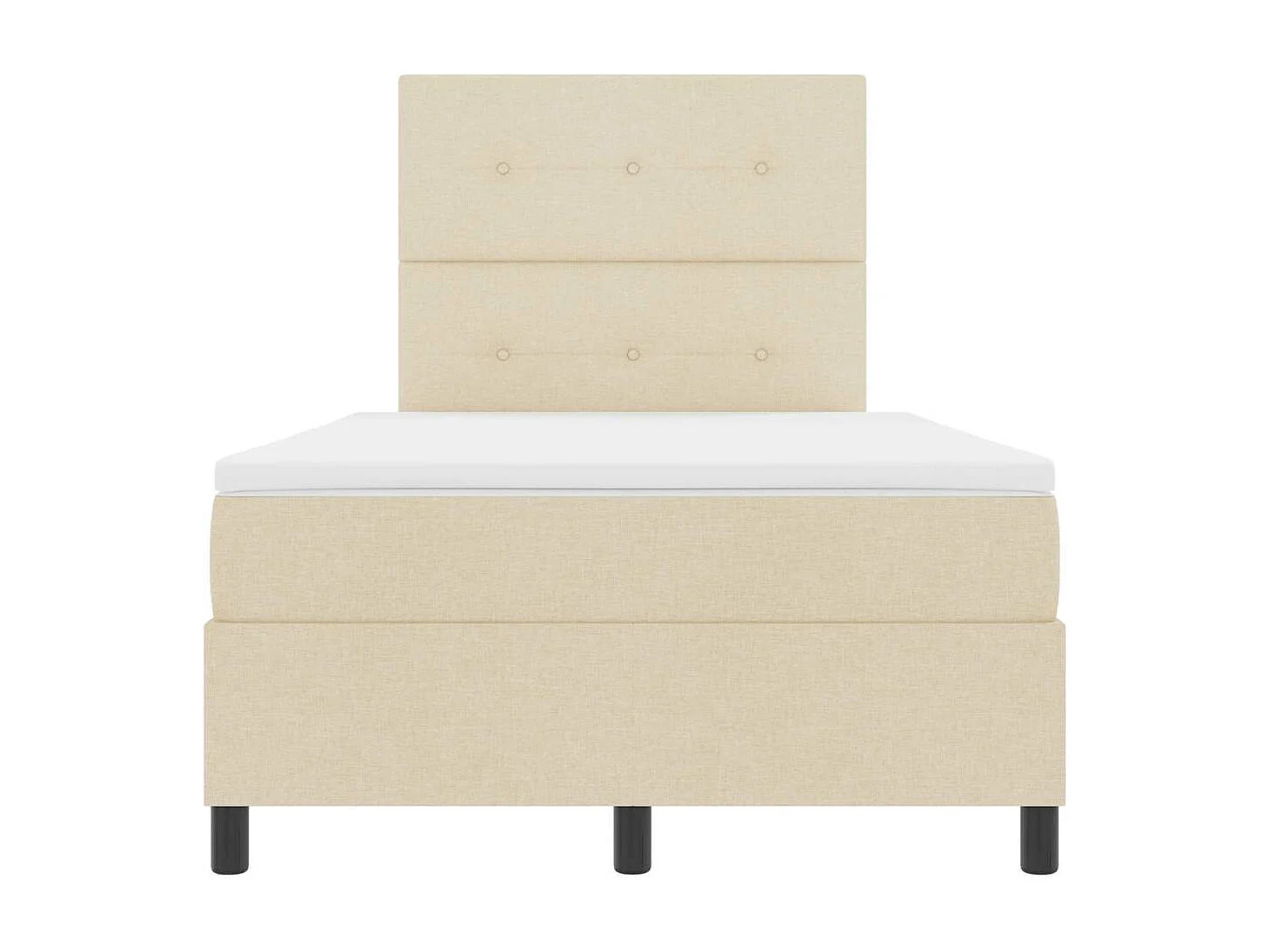 Boxspringbett mit Matratze Creme 120 x 200 cm Stoff