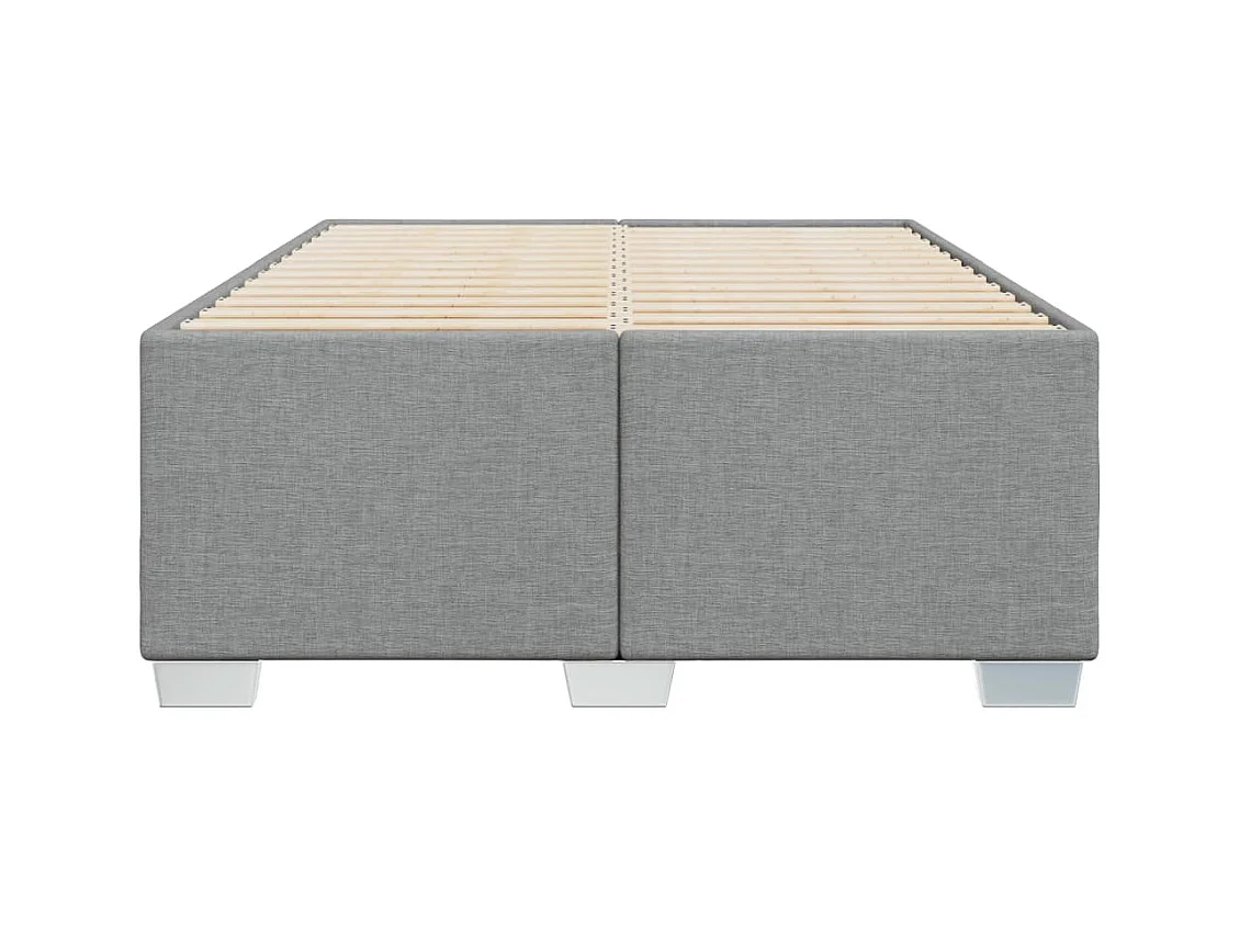 Bettgestell ohne Matratze Hellgrau 120x190 cm Stoff