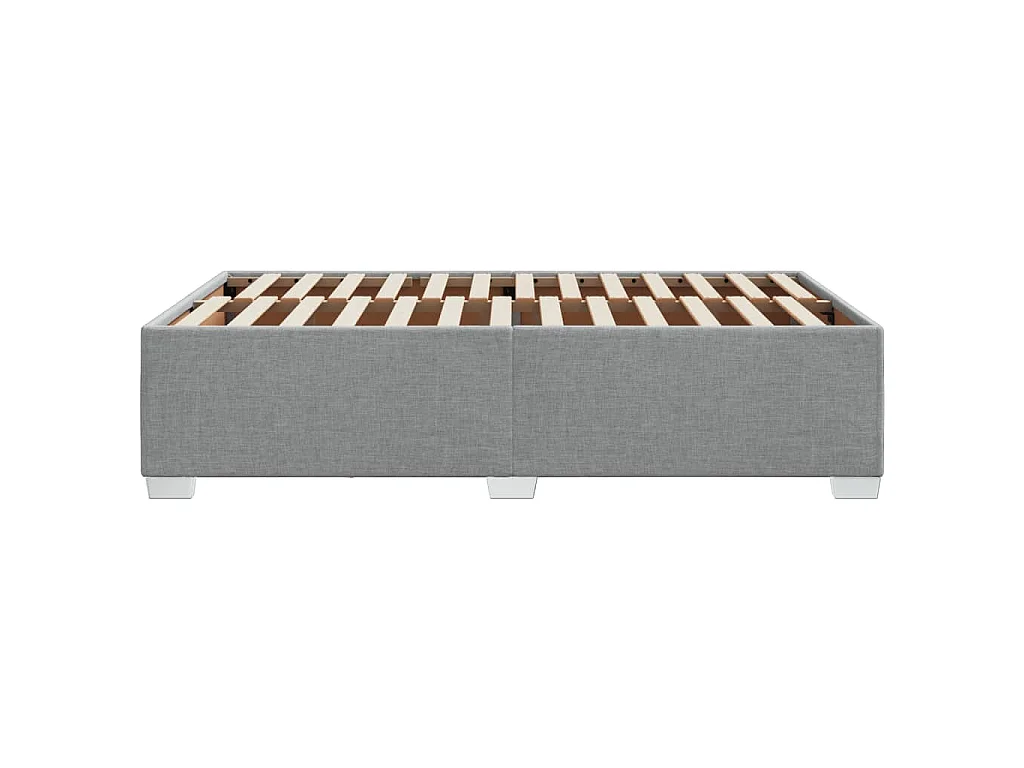 Cadre de lit sans matelas gris clair 120x190 cm tissu