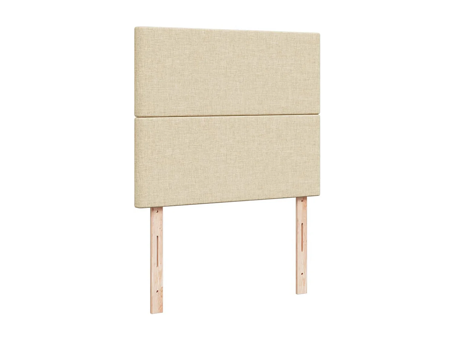 Boxspring met matras stof crèmekleurig 120x190 cm