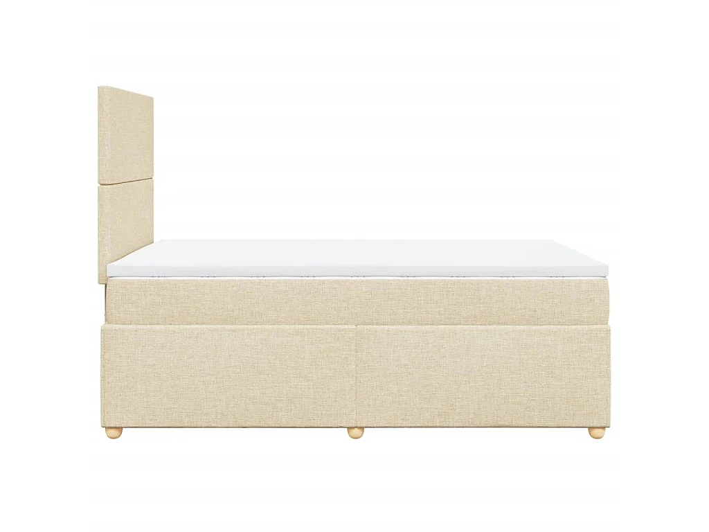 Boxspringbett mit Matratze Creme 120x190 cm Stoff