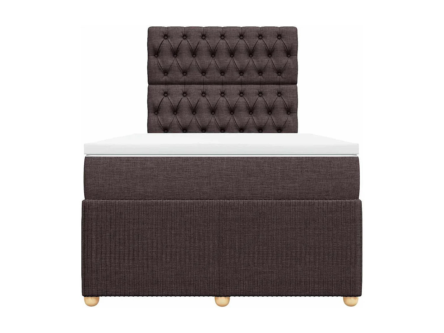 Boxspringbett mit Matratze Dunkelbraun 120x190 cm Stoff