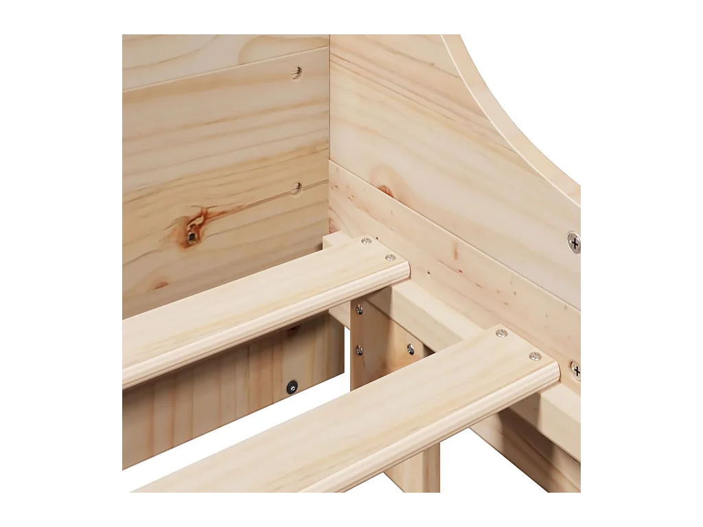 Massivholzbett ohne Matratze 120x190 cm Kiefernholz
