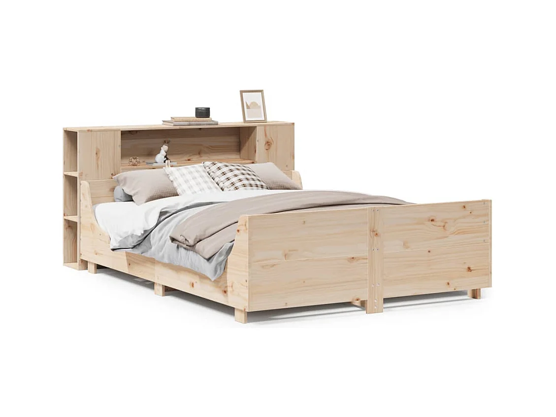 Massivholzbett ohne Matratze 120x190 cm Kiefernholz